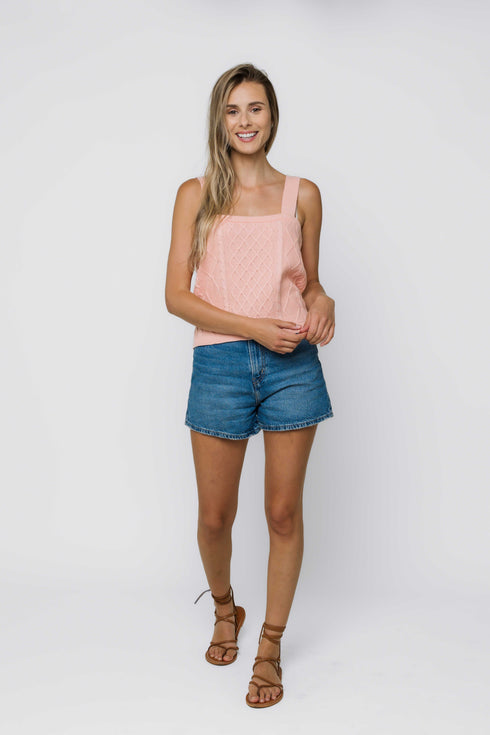 Madelyn-Cabled Sweater Cami